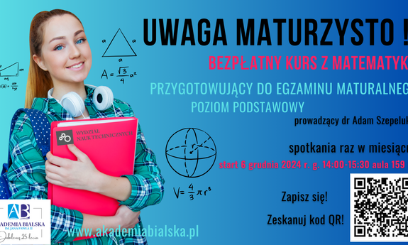 Bezpłatny Kurs przygotowujący do Matury z Matematyki